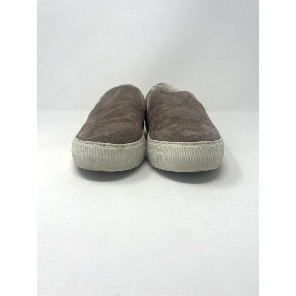 J/Slides Women’s Faux Fur Low Top Platform Sneakers Brown Suede Size 7.5